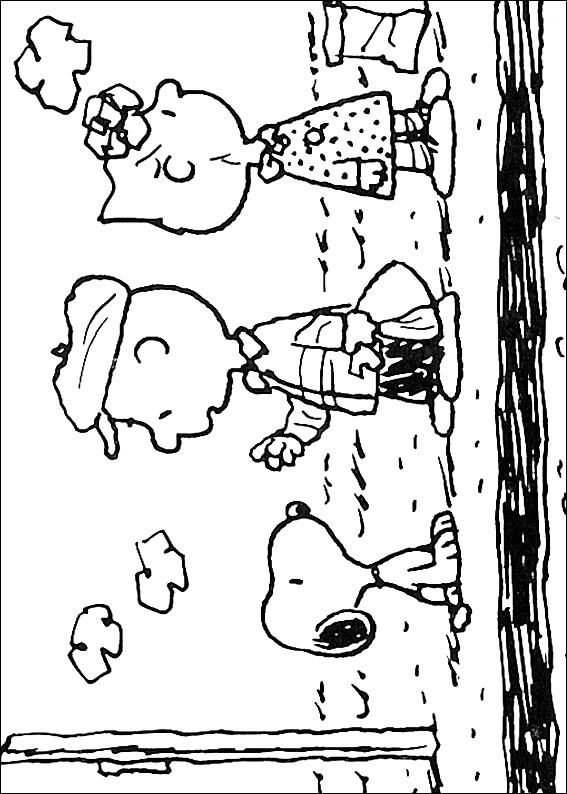 Plansa de colorat cu Snoopy 4 9